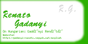 renato gadanyi business card